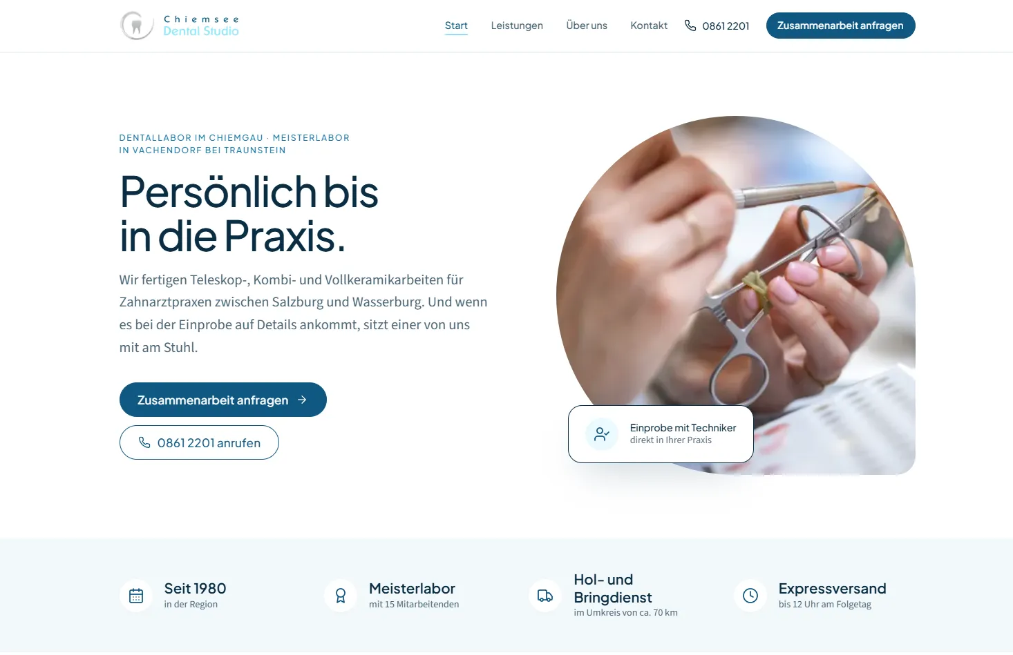 Website Chiemsee Dental Studio
