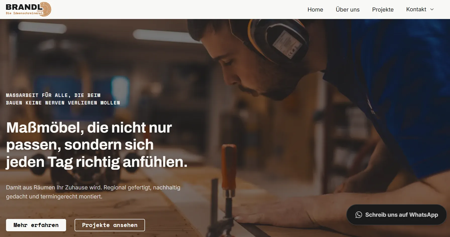 Website Ideenschreinerei Brandl